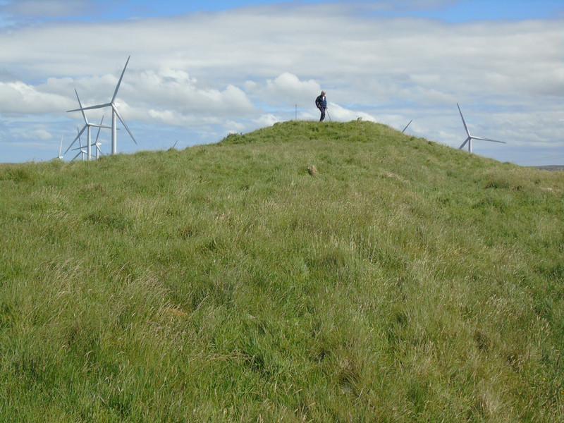 The cairns were about 20m long and were close to a wind farm