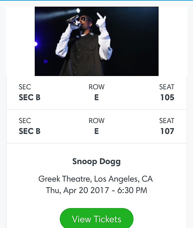avant un concert de Snoop Dogg !