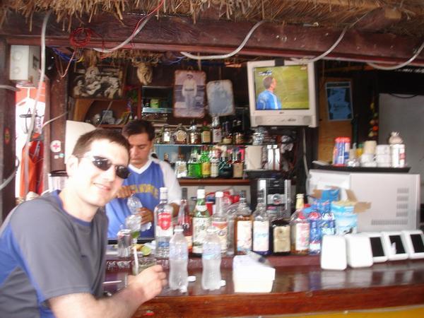 Managed to catch 2nd half 1st leg of LIV v CHS over a mojito just after arriving on Isla Mujeres
