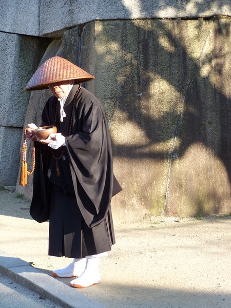 monk at Osaka castle