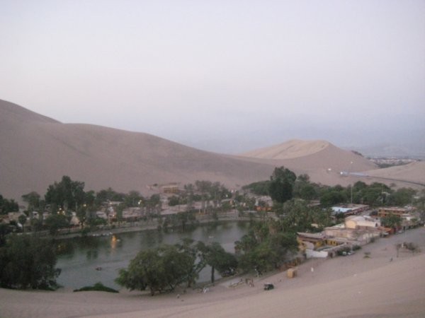 Huacachina from the top of the dunes