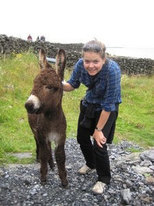 Me and an Aran island baby donkey