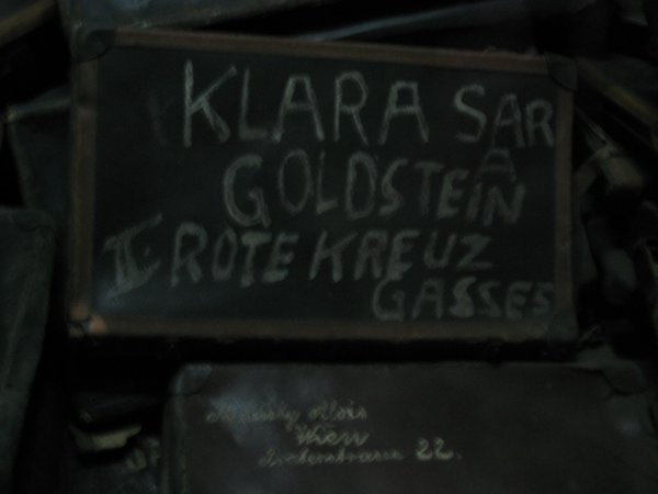Labelled suitcases, Auschwitz