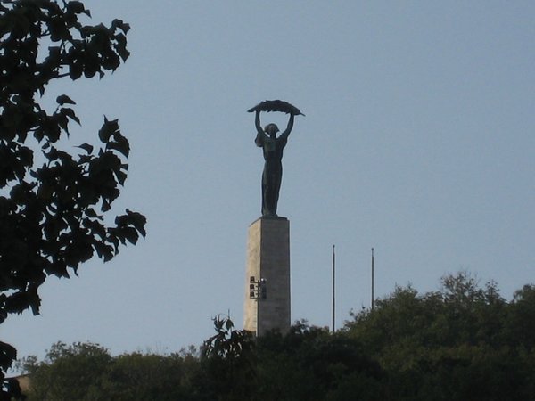 Freedom statue overlooking Budapest