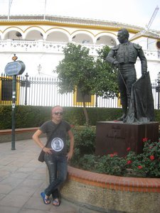 Chris and the bullfighter, Seville