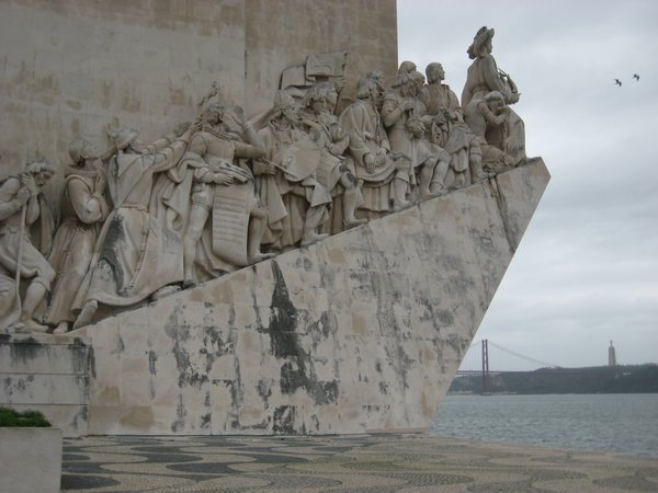 Statue on Lisbon waterfront