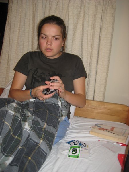 Uno in bed