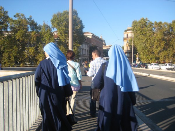 Chasing nuns, Rome
