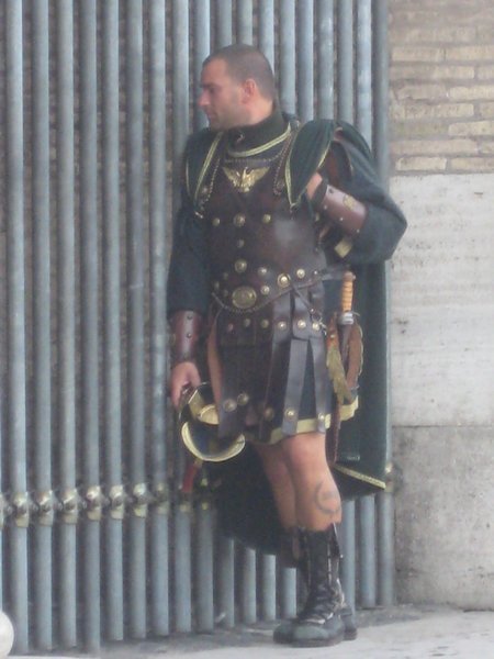 Gladiator outside the Colosseum
