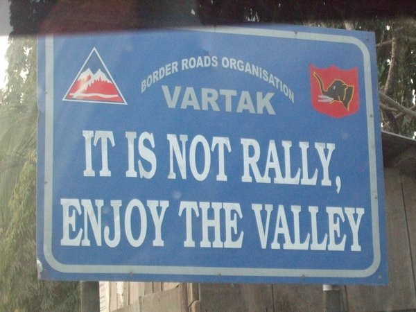 Typical road sign
