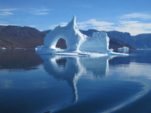 Reflecting iceberg.