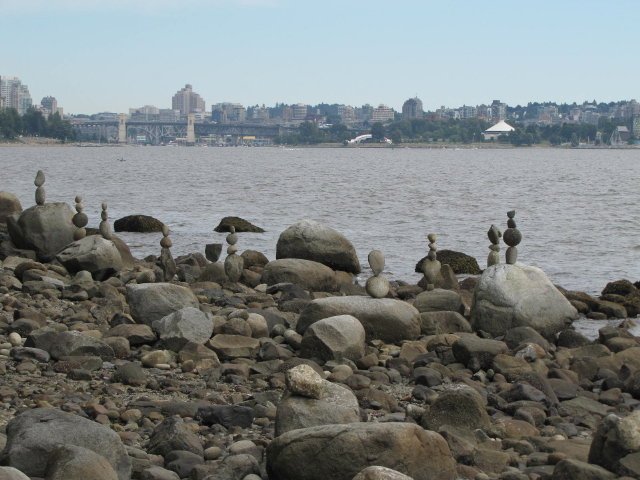 Stanley Park stacked rocks