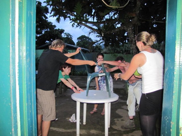 Germans and Tomas getting breadfruit which was lovely 