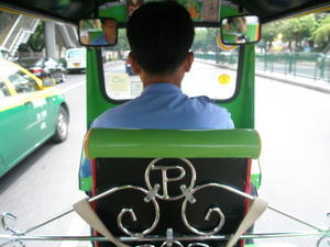 View from the back of a tuk Tuk