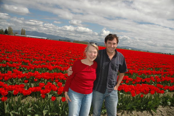 In a field of red!