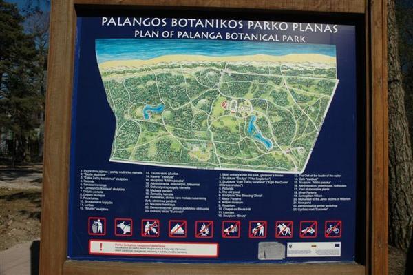 Palanga Botanical Park Map