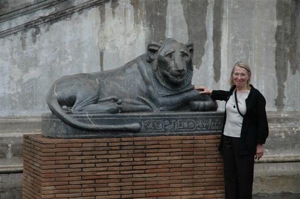 Rather large cat inside the Vatican Museum Gardens....