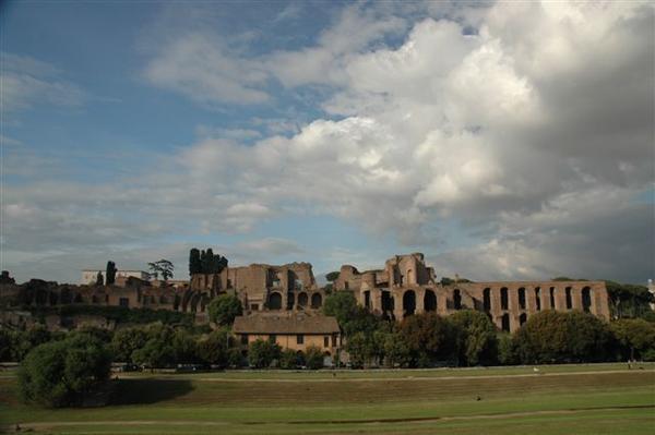 View of the Pallantine Hill from accross the Circo Massimo