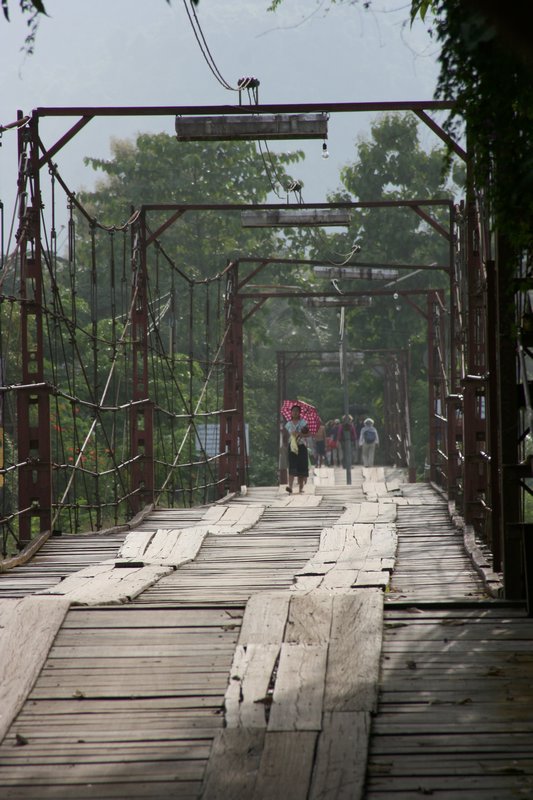 Toll bridge in Vang Vieng