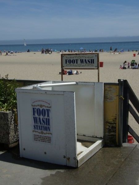 Foot Wash at the beach!