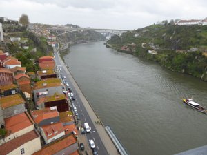 River Douro from the upper tier of bridge, Porto