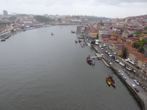 River Douro from the upper tier of bridge, Porto