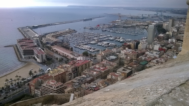 Alicante harbour from the castle