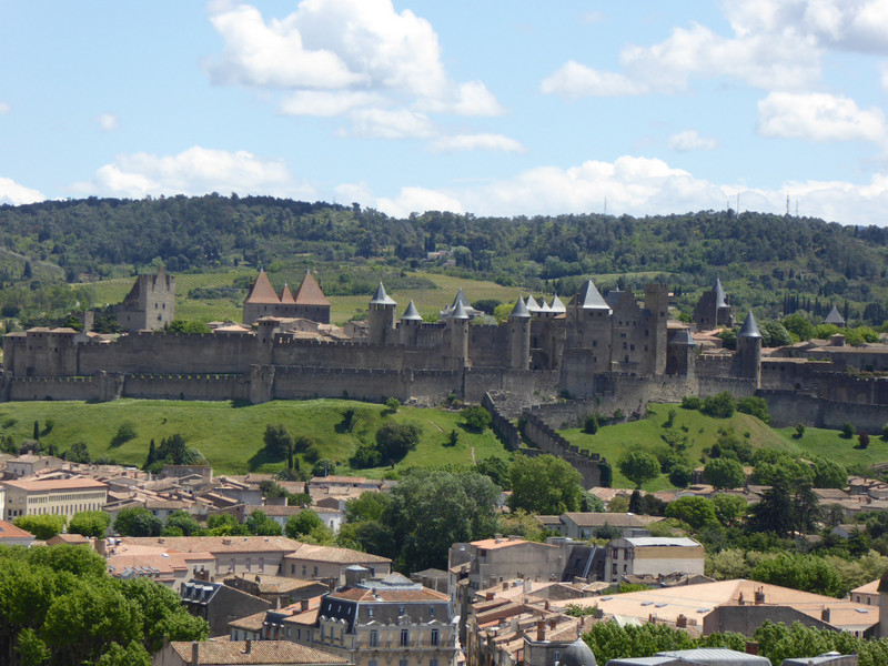 Carcassonne old city from Carcassonne 'new' town