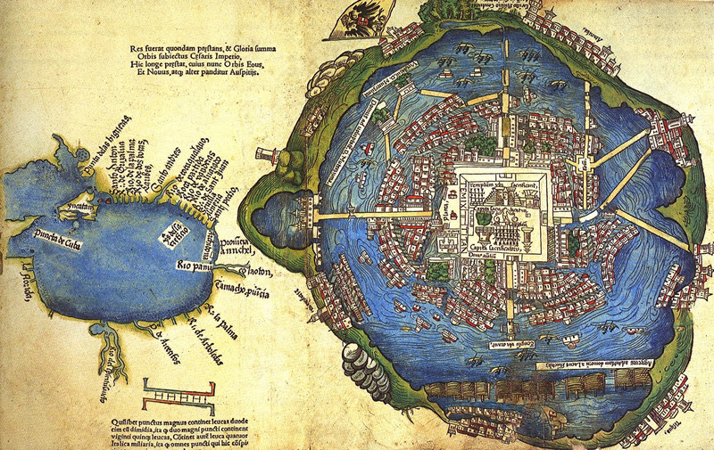 Original Mexico City / Tenochtitlan map. 