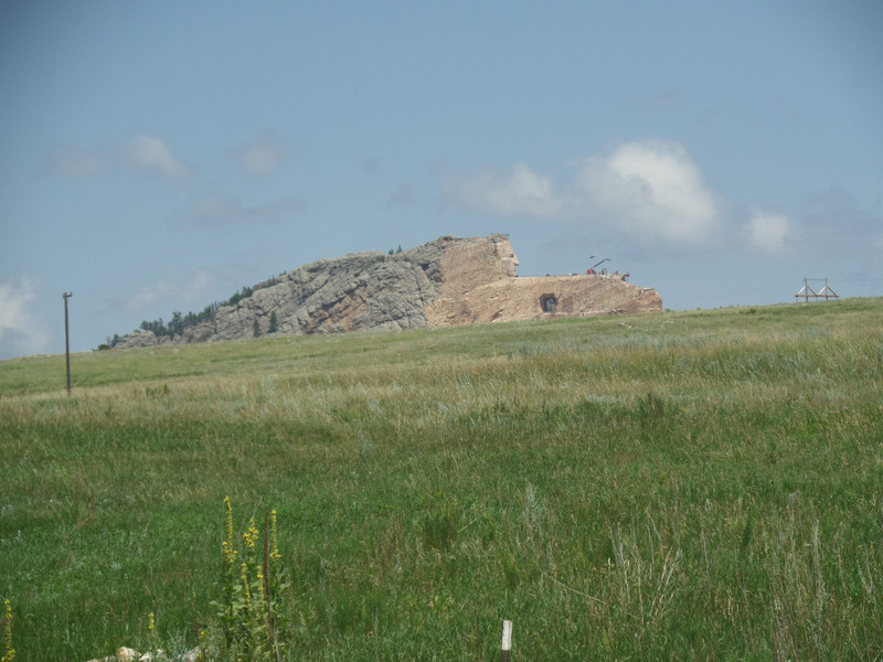 Crazy Horse viewed from the cycle trail.