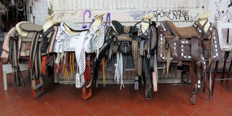 Fabulous hand made Mexican saddles. 