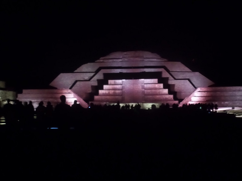 Pyramid of the Moon at night 