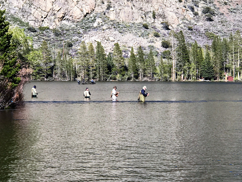 Fly fishing in Silver lake