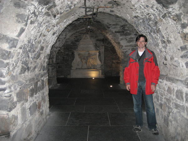 Kevin in the crypt under Christ Church Cathedral