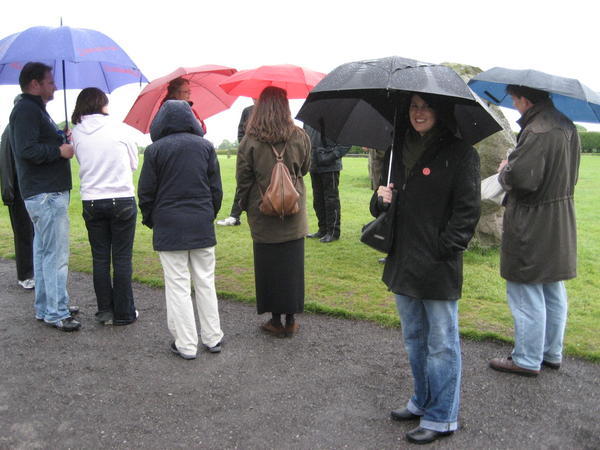 Getting soaked at Newgrange