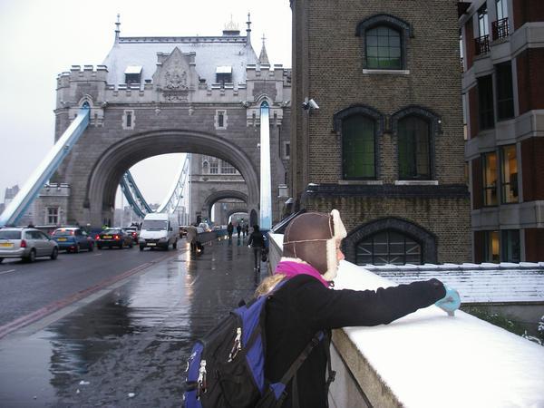 We had a snowball fight on Tower Bridge on our walk to work