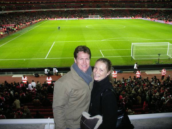 Our 2nd football game, at the new Arsenal stadium