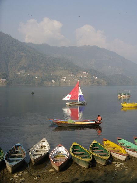 The view from our cabin window - Pokhara