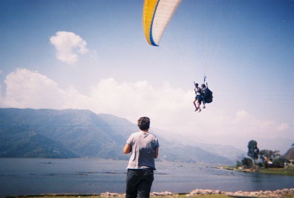 Paragliding - coming in to land