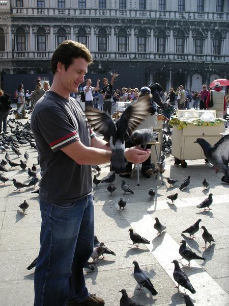 Justin and the pigeons