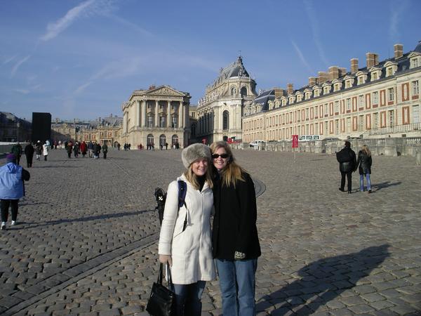 Cheryl and I in front of Versailles Palace