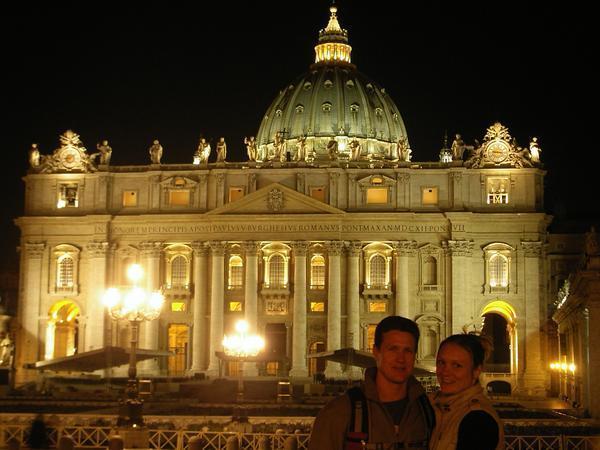 Us in front of St Peters Basillica