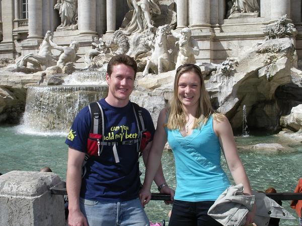 Us in front of Trevi