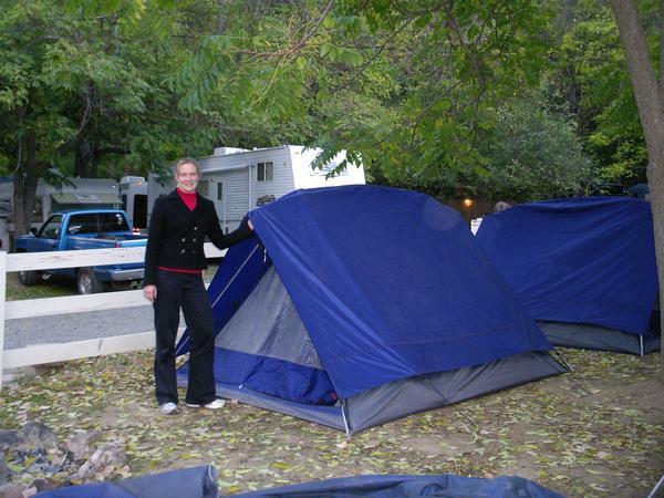 We set up camp in Yosemite