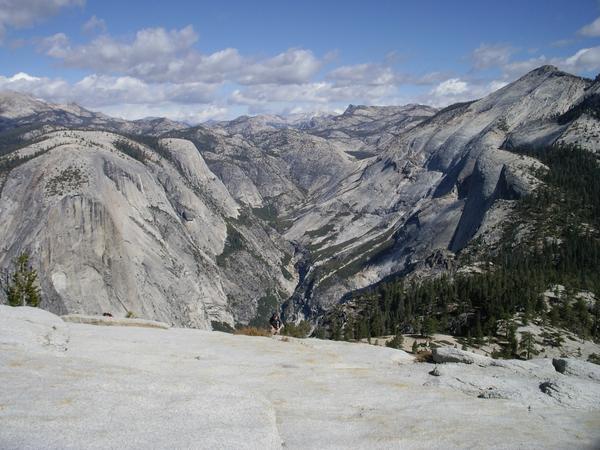 The view from the top of Half Dome