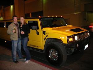 Our stretch hummer ride in Vegas