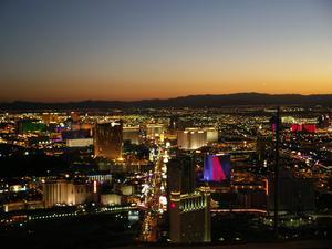 The view from the top of the Stratosphere, Vegas