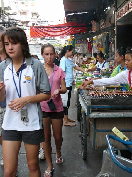 Markets at foot of Indra Regent Bangkok