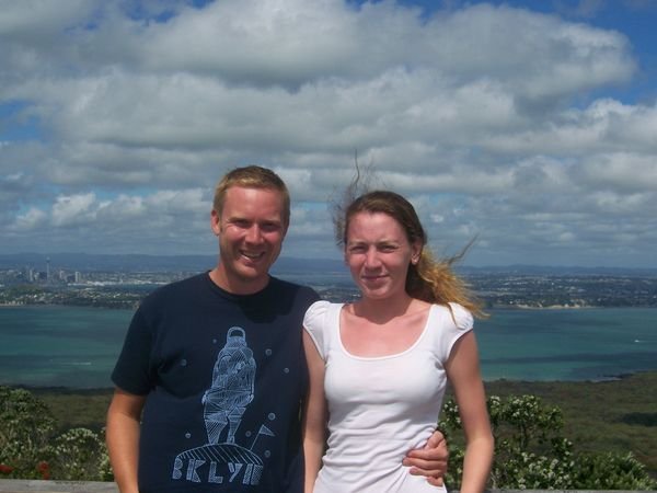Us at the top of Mount Rangitoto