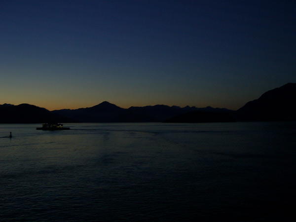 Nightfall on Howe Sound